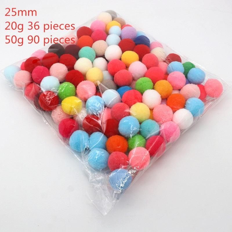 Lisslune | Colorful Spandex Pompom Craft Kit for Creative Projects