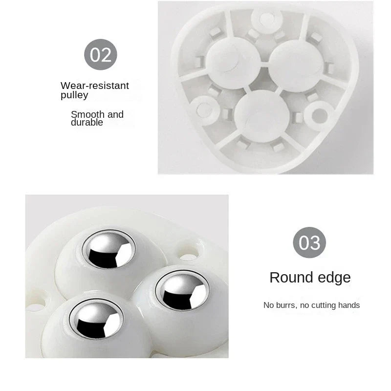 Lisslune | Self-Adhesive Full Rotating Furniture Mover Wheel Rollers