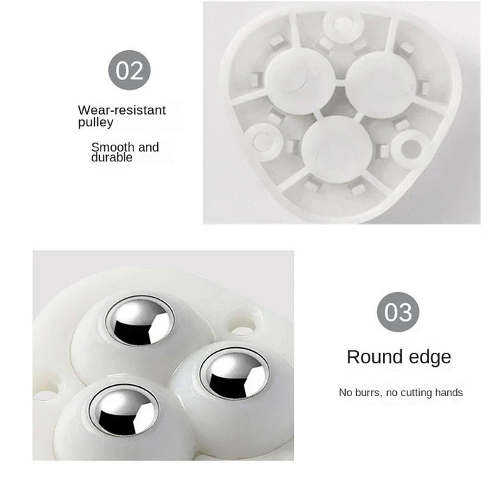 Lisslune | Self-Adhesive Full Rotating Furniture Mover Wheel Rollers