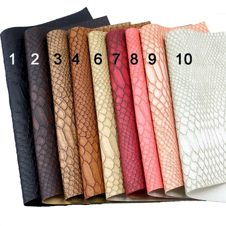 Lisslune | Elegant Gator Textured Matte Synthetic Leather Craft Roll - Premium Quality for Creative Projects