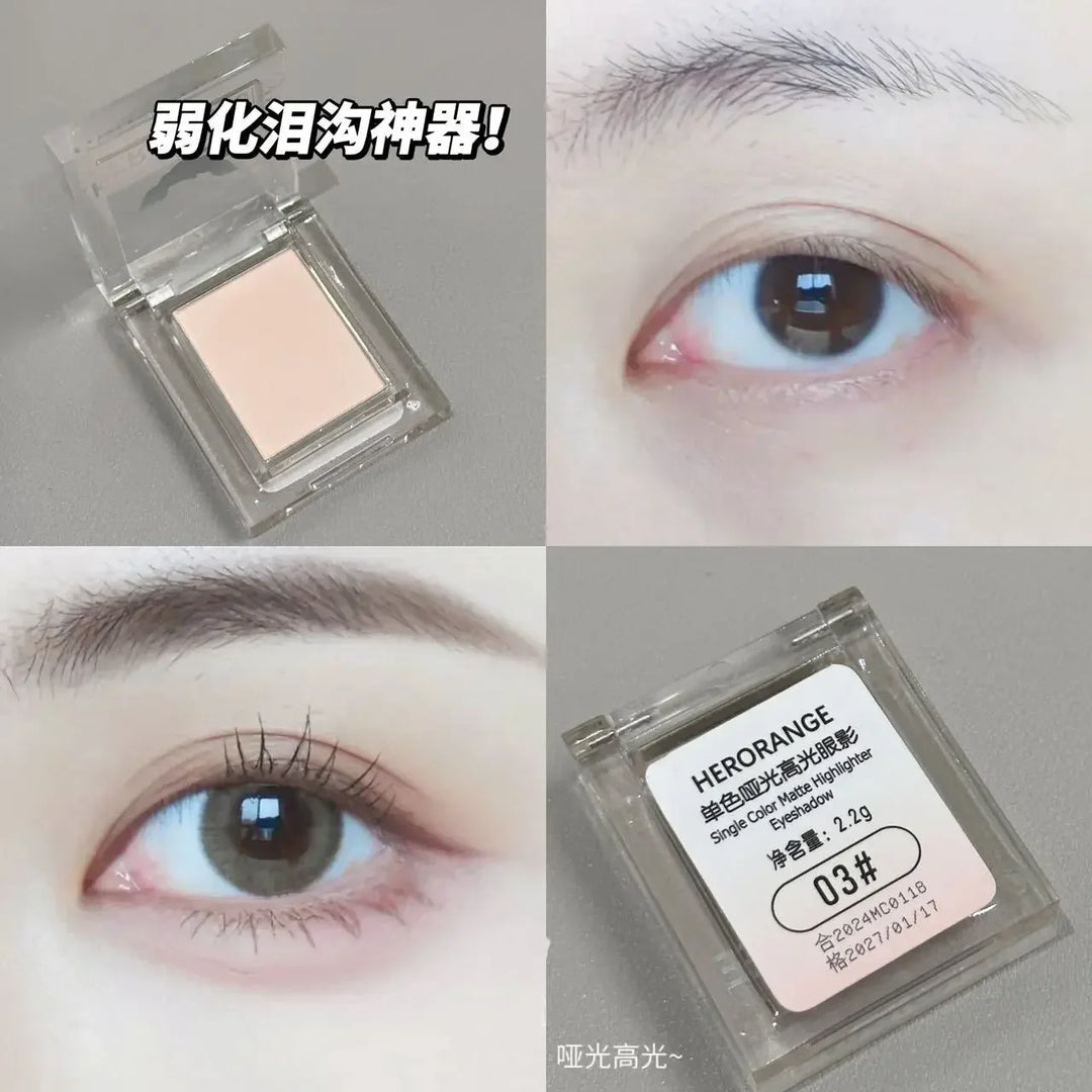 Rynx | Eyeshadow Palettes Monochrome White Jade Highlighter Palette Waterproof Pearl Matte Brightening Lying Silk Moth Shimmer Bronzer