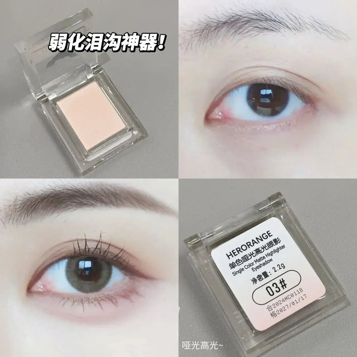 Rynx | Eyeshadow Palettes Monochrome White Jade Highlighter Palette Waterproof Pearl Matte Brightening Lying Silk Moth Shimmer Bronzer