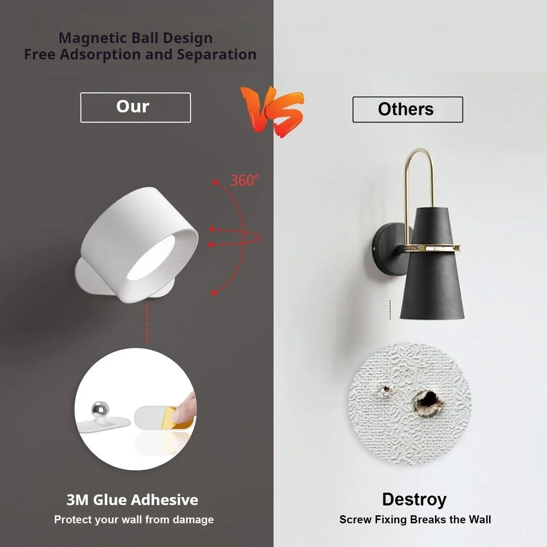 Lisslune | LumeGlow - Modern wall lamp with adjustable color and brightness control