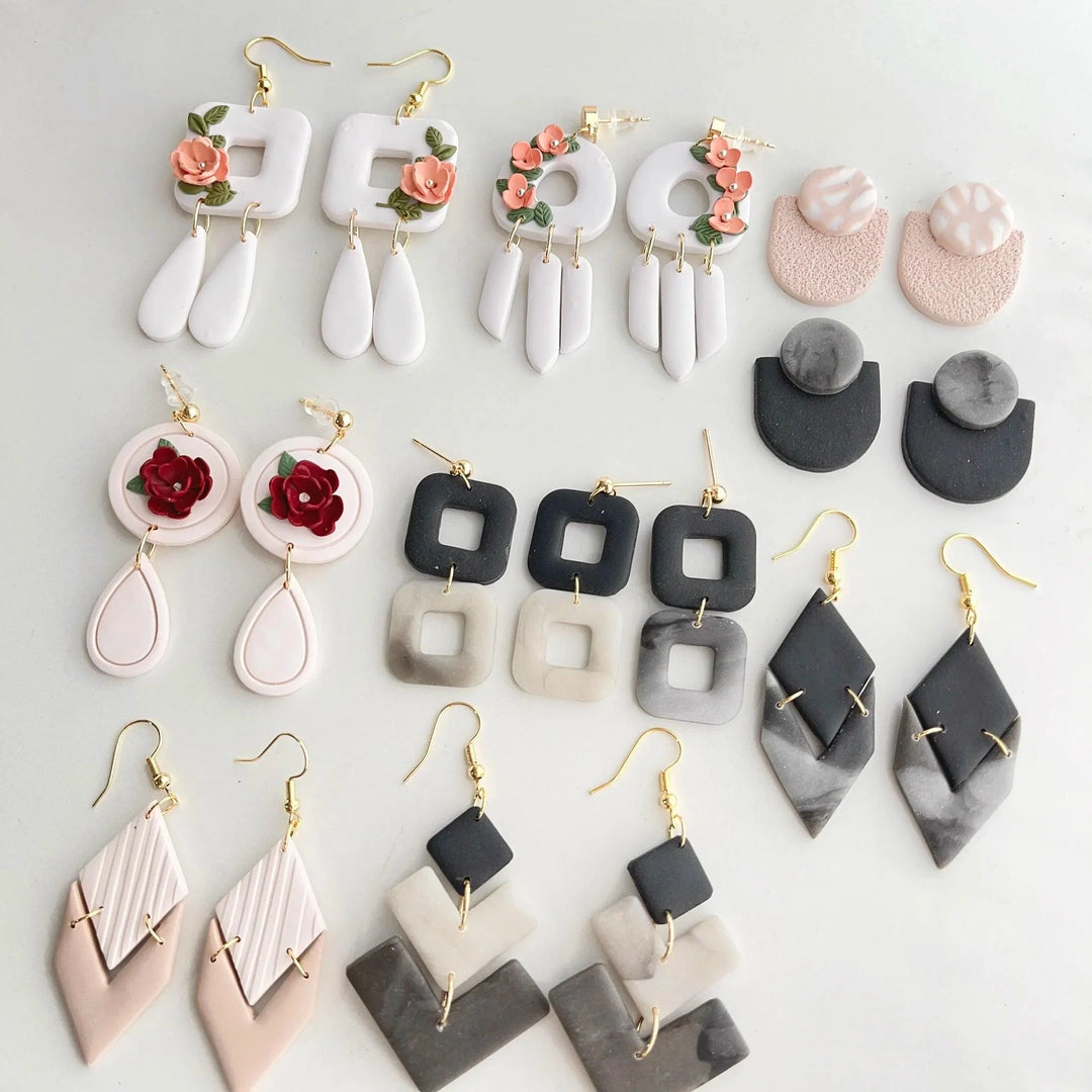 Lisslune | Creative geometric polymer ceramic cutters for unique earring creations