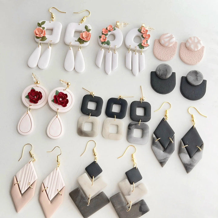 Lisslune | Creative geometric polymer ceramic cutters for unique earring creations