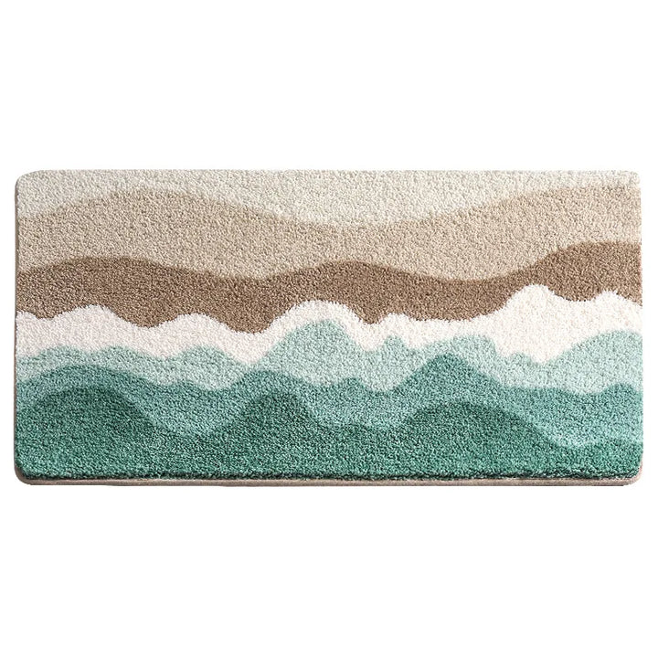 Rynx | Tufting Ocean Bathroom Mat Soft Picturesque Beach Bath Mat Bedroom Rug Living Room Rug Bedroom Floor Cushion Aesthetic Home Decor