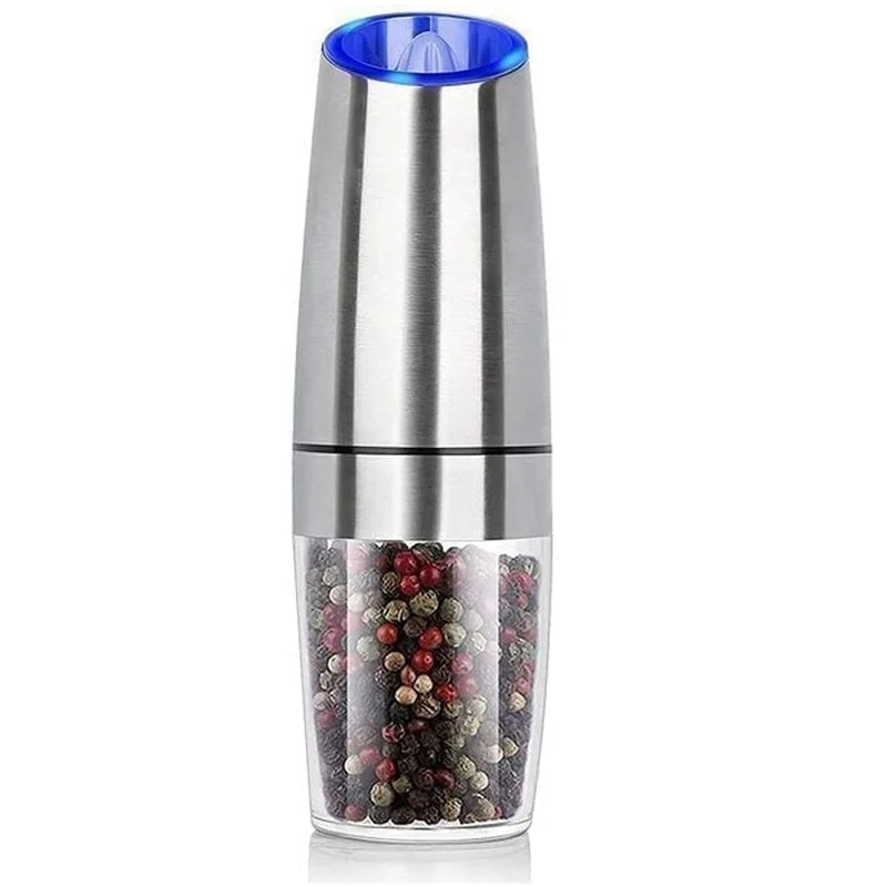 Lisslune | Effortless Electric Salt and Pepper Grinder - Automatic Gravity Spice Mill and Cumin Grinder, Essential Kitchen Gadgets for Cooking and Seasoning