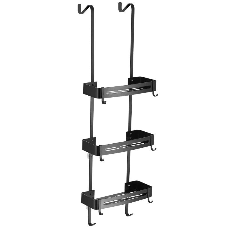 Lisslune | Sleek Shower Nail-Free Dual Layer Organizer Rack