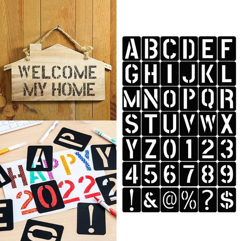 Lisslune | Creative 42-piece stencil kit for letters, numbers, and symbols - Perfect for DIY home decor and artistic creations
