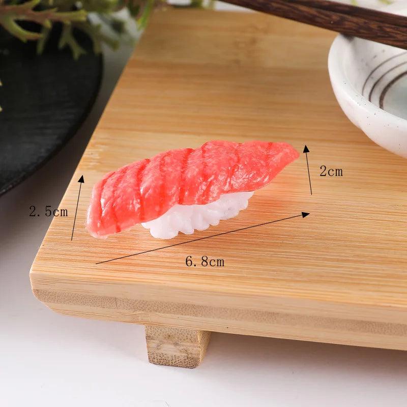 Lisslune | Realistic Artificial Sushi Set - 10pcs Decorative Japanese Rolls for Photography and Home Styling