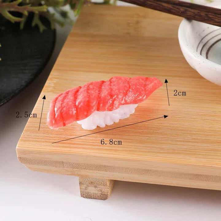 Lisslune | Realistic Artificial Sushi Set - 10pcs Decorative Japanese Rolls for Photography and Home Styling
