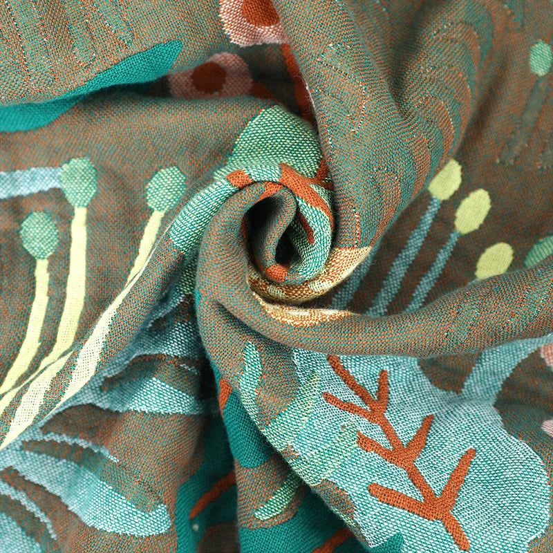 Rynx | Textile City Jungle Tiger 6-layer Cotton Gauze Towel Quilt Green Summer Cool Office Comfortable Single Blanket Sofa Throw Blanket