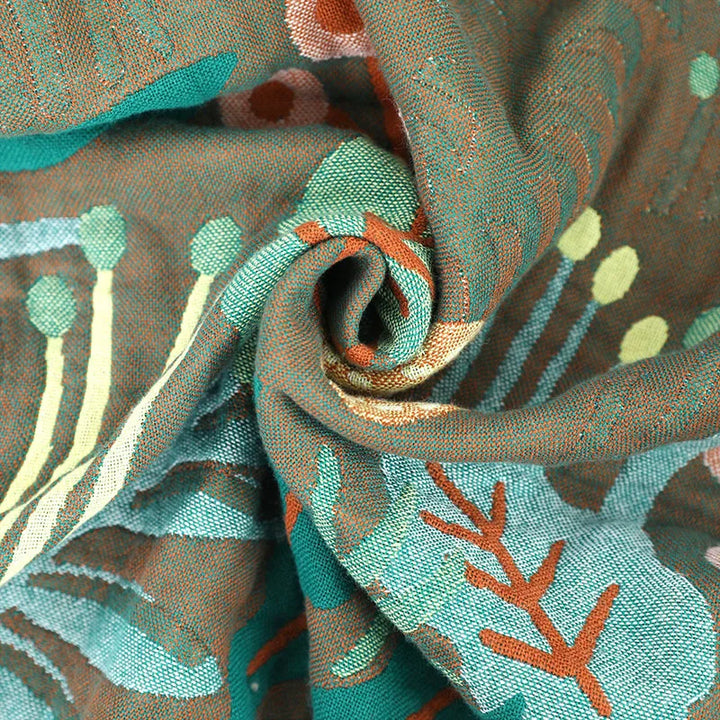 Rynx | Textile City Jungle Tiger 6-layer Cotton Gauze Towel Quilt Green Summer Cool Office Comfortable Single Blanket Sofa Throw Blanket