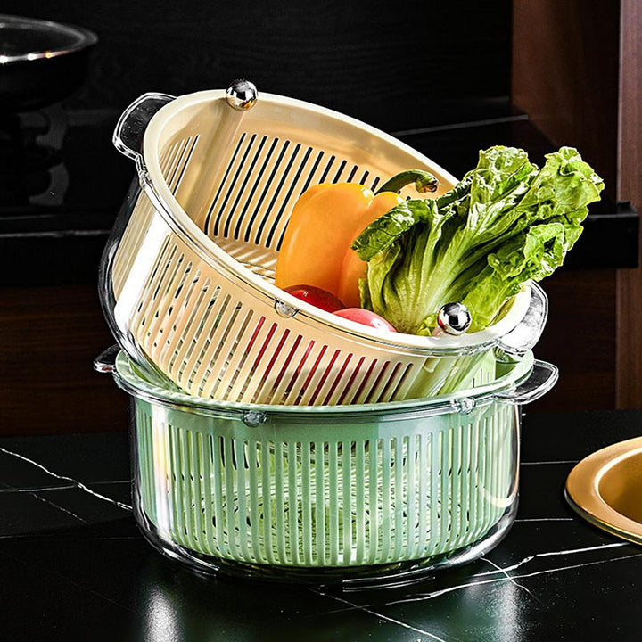 Lisslune | Manual Spin Vegetable Drainer Basket