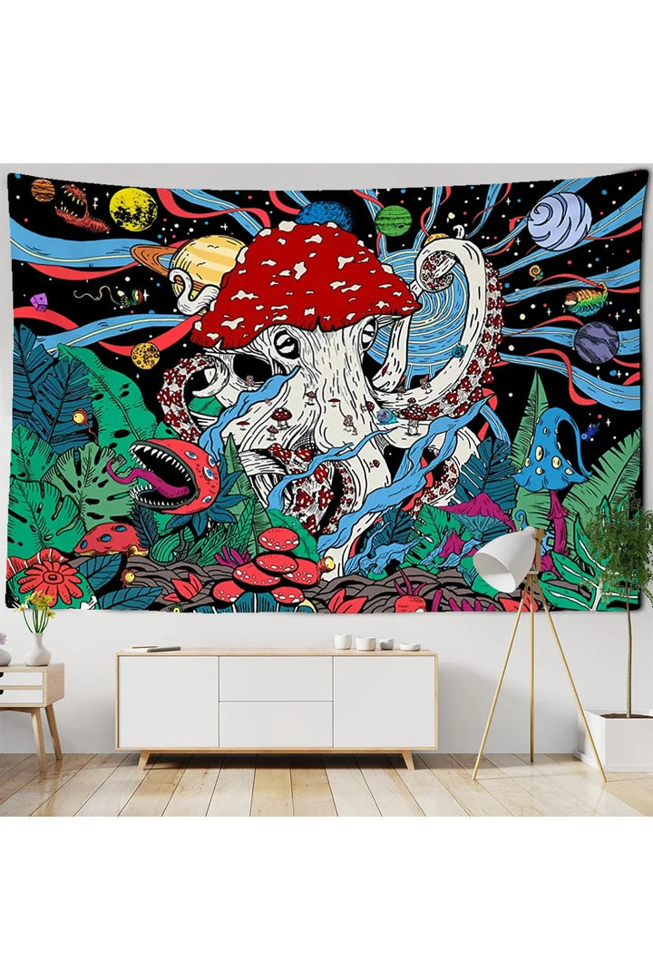 Lisslune | Mushroom Wonderland Wall Tapestry