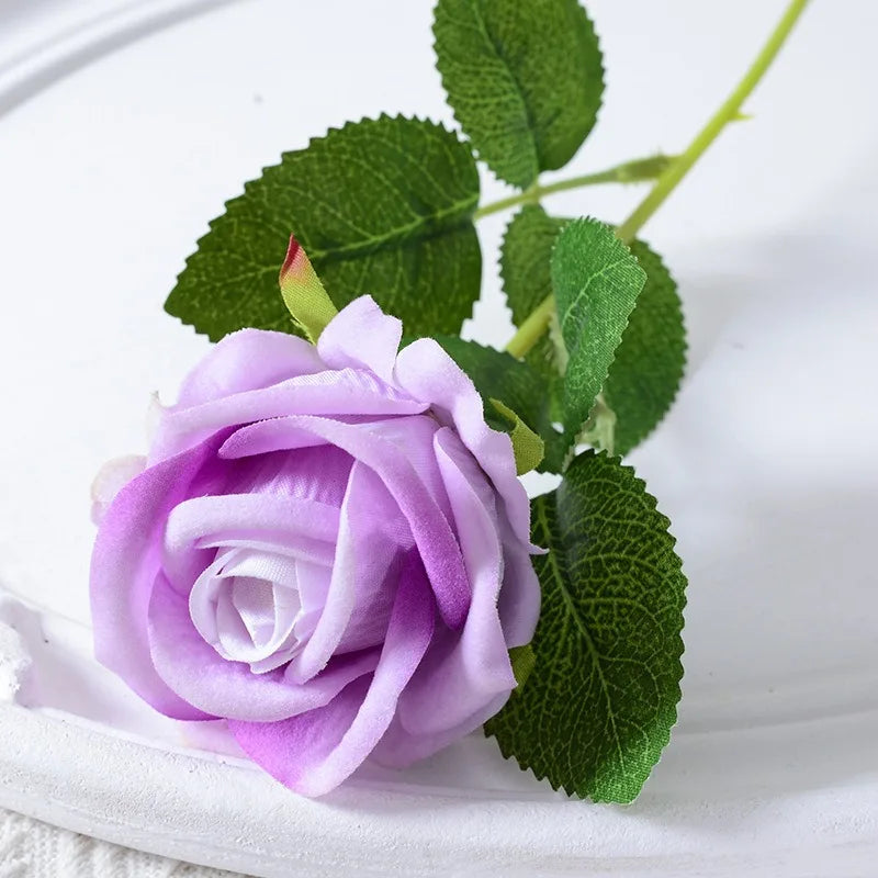 Lisslune | 20 pieces Realistic Velvet Silk Rose Bouquet