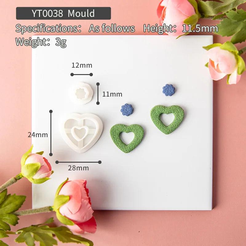 Lisslune | Flower and geometric polymer clay cutters for unique earrings and jewelry creations