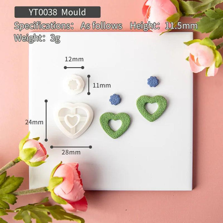 Lisslune | Flower and geometric polymer clay cutters for unique earrings and jewelry creations