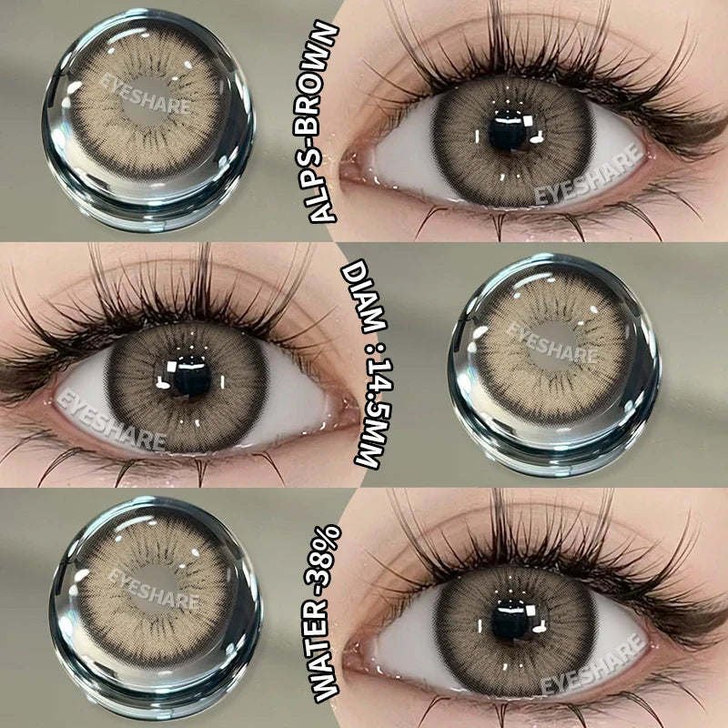 Rynx | New Lenses 1 Pair Colored Lenses for Eyes Green Contact Lenses Fashion Blue Eye Lenses Annual Gray Contact Lenses