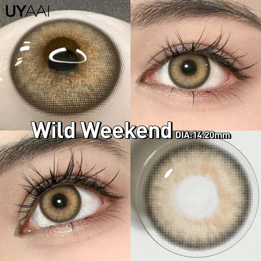 Rynx | 1 Pair Brown Lenses Natural Large Eyes Gray Lenses Cosmetics Korean Style Lenses y2k Colorcon Blue Eye Contacts Purple Lenses