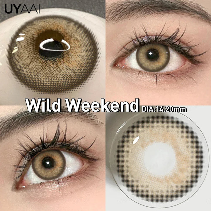 Rynx | 1 Pair Brown Lenses Natural Large Eyes Gray Lenses Cosmetics Korean Style Lenses y2k Colorcon Blue Eye Contacts Purple Lenses