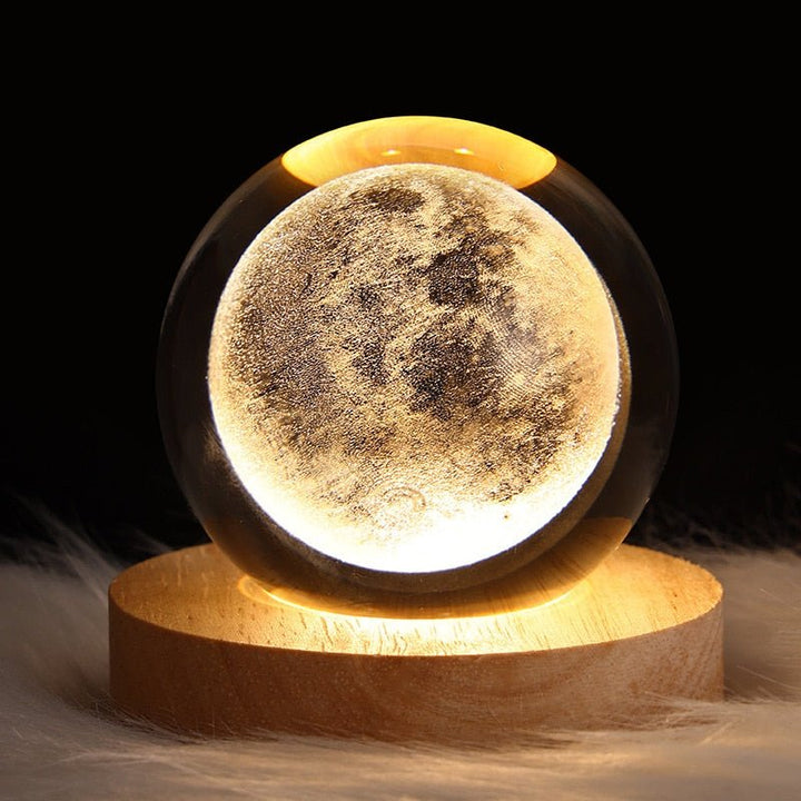 Lisslune | 3D Galaxy Crystal Ball Night Light Lamp