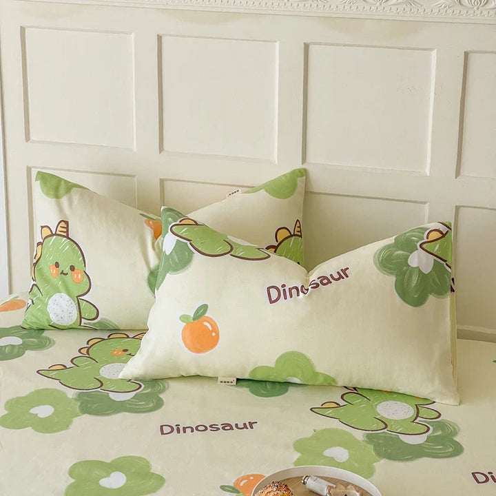 Rynx | 100% Cotton Thickened Pillowcase 48cm*74cm 2 Pieces Beauty Floral Print Pillowcase for Bedroom