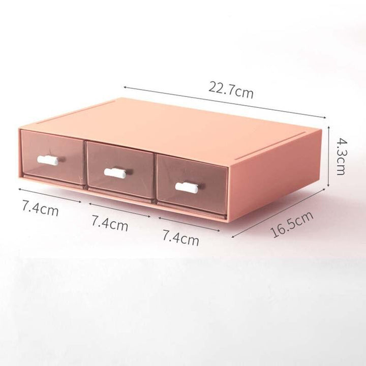 Lisslune | Slim stackable white plastic desk organizer for maximum efficiency at the workplace