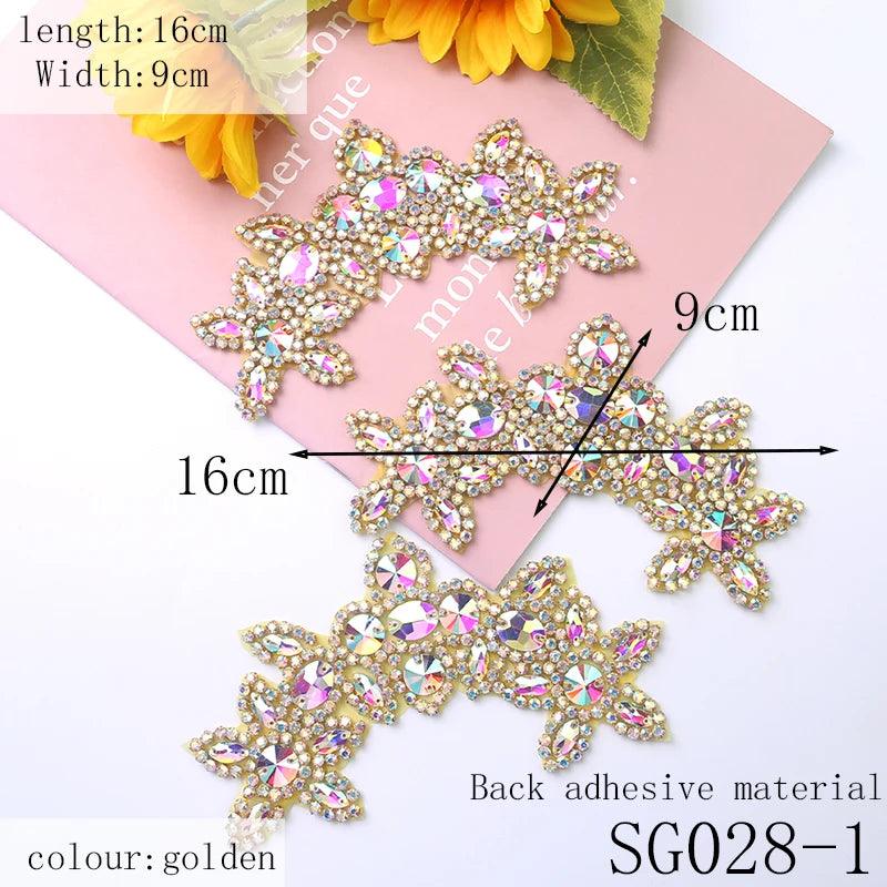 Lisslune | Sparkling Crystal-Studded Rhinestone Waist Appliqué Belt
