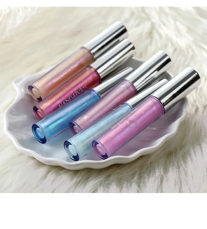 Rynx | Diamond Shimmer Lip Gloss Laser Holographic Lip Gloss Liquid Lipstick Mermaid Pigment Long-lasting Glitter Lip Gloss Lip Makeup