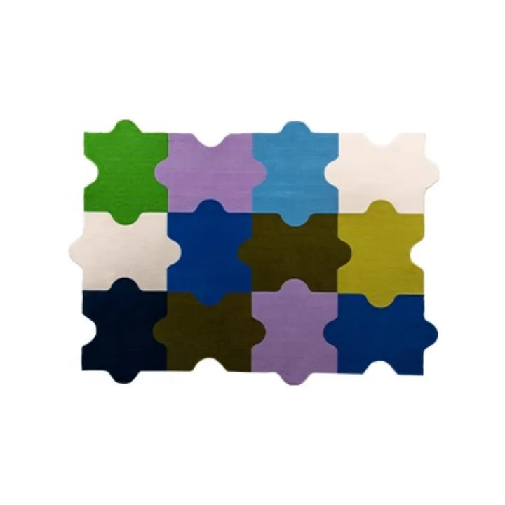 Rynx | Creative Style Rugs for Living Room Luxury Bedroom Decor Puzzle-Shaped Rug Home Plush Doormat Fluffy Soft Washable Rug