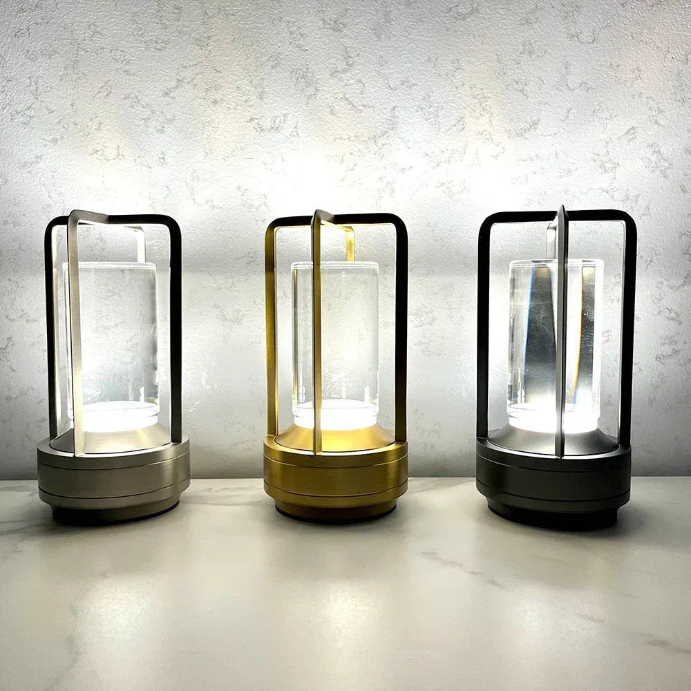 Lisslune | Rechargeable Wireless LuxuryGlow Table Lamp - Elegant Wireless Lamp for Any Mood