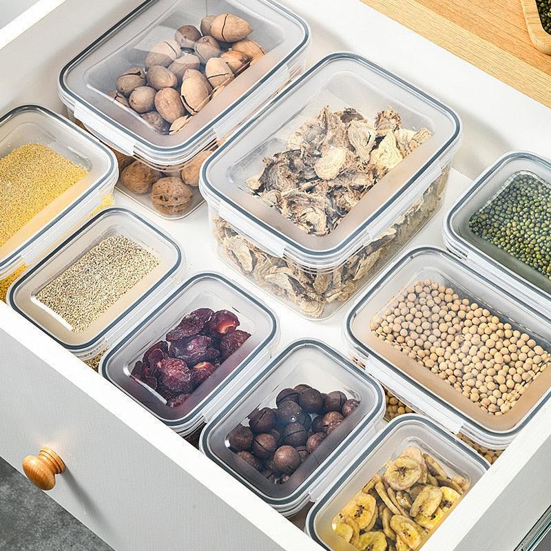Lisslune | Refrigerator Storage Container with Draining Tray and Clear Lid for Organized Fruits and Vegetables