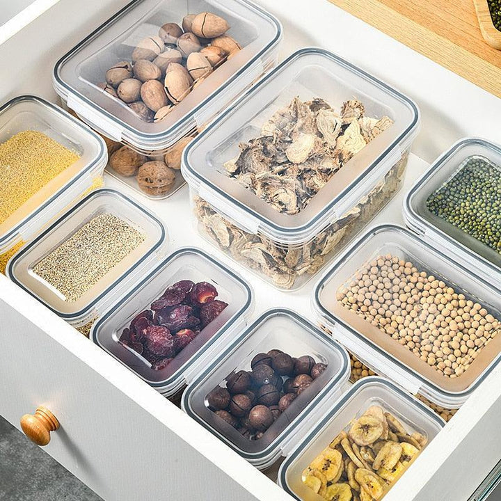 Lisslune | Refrigerator Storage Container with Draining Tray and Clear Lid for Organized Fruits and Vegetables