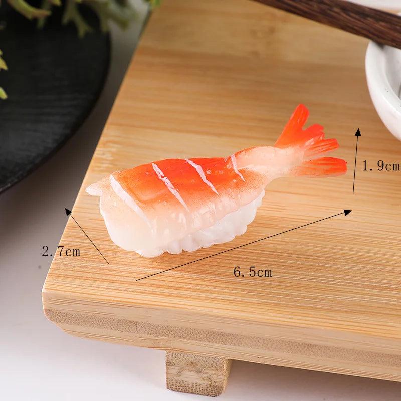 Lisslune | Realistic Artificial Sushi Set - 10pcs Decorative Japanese Rolls for Photography and Home Styling