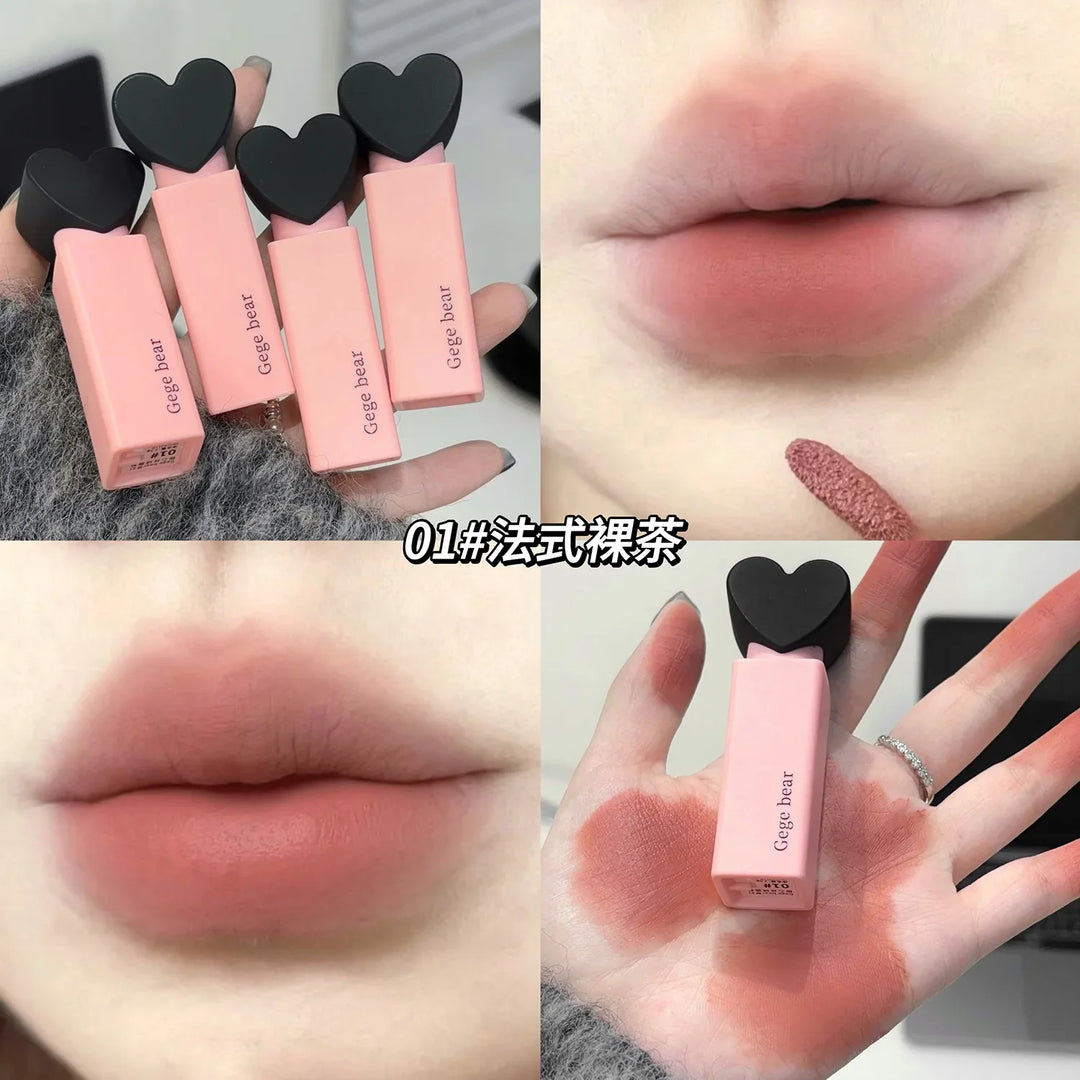 Rynx | Sweet Heart Velvet Lip Gloss Face Mouth Matte Mist Pink Tint Party Lipstick Powder Rouge Eyeshadow Fair Price Makeup Wholesale