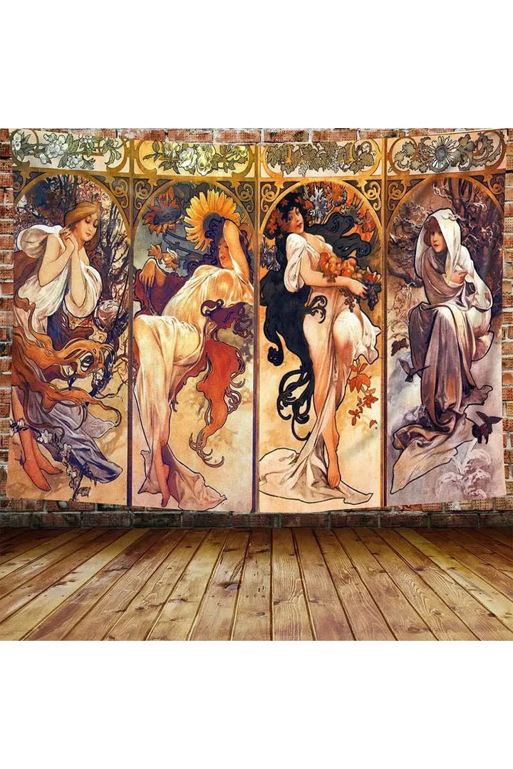 Lisslune | Nouveau Flower Goddess Tapestry