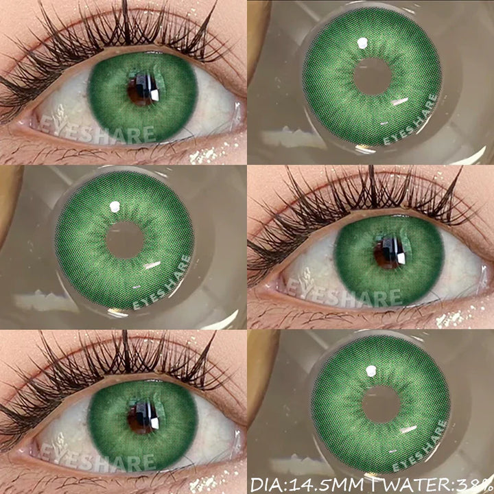 Rynx | Colored Contact Lenses for Eyes Gray Pupil Lens Fashion Blue Eye Contacts Green Lenses Brown Lenses Yearly 2 Pieces/Pair