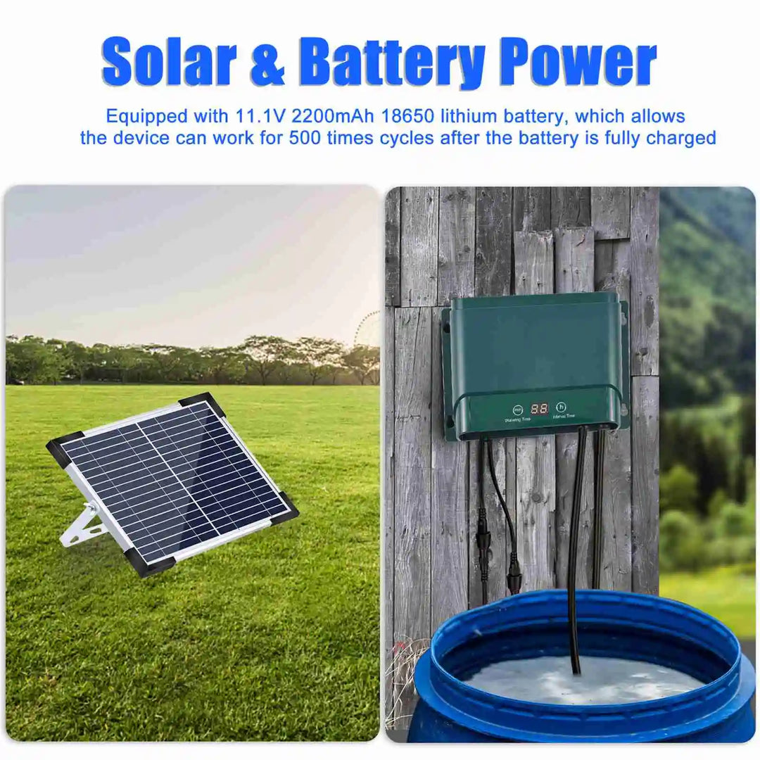 Lisslune | Solar Drip Irrigation System Kit Automatic Watering with 30 Modes & 7 Timers – AquaFlow