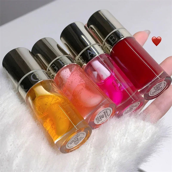 Rynx | Liquid Lipstick Mirror Jelly Tint Long-lasting Cherry Red Pink Lip Gloss 6 Colors Sexy Non-sticky Cup Lip Lacquer Korean Lip Oil Makeup