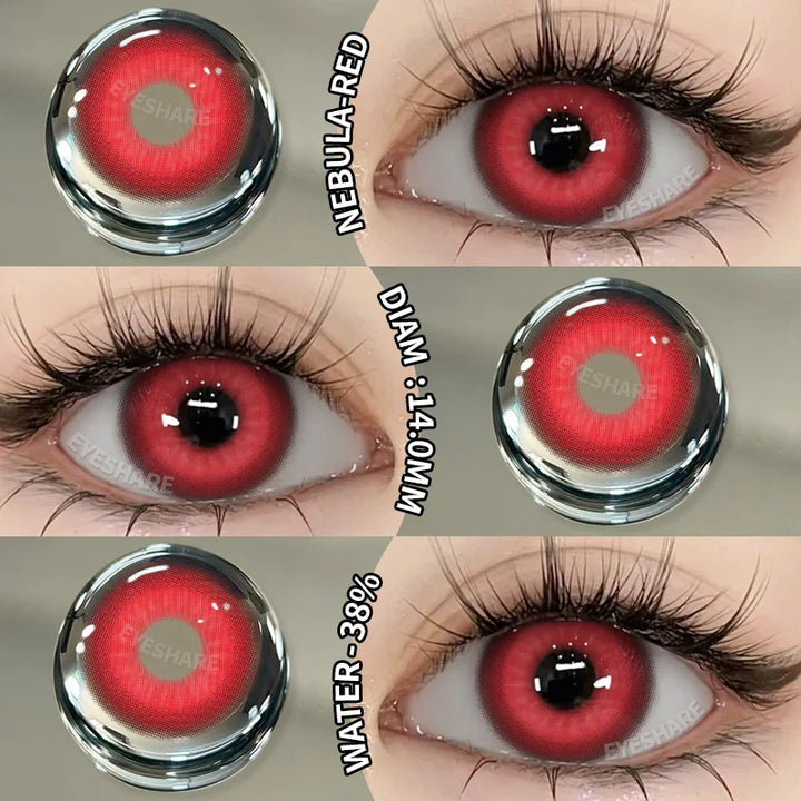 Rynx | Halloween Cosplay Colored Contact Lenses 1 Pair Cute Blue Contacts Anime Red Lenses Beautiful Pupils Green Eyelens