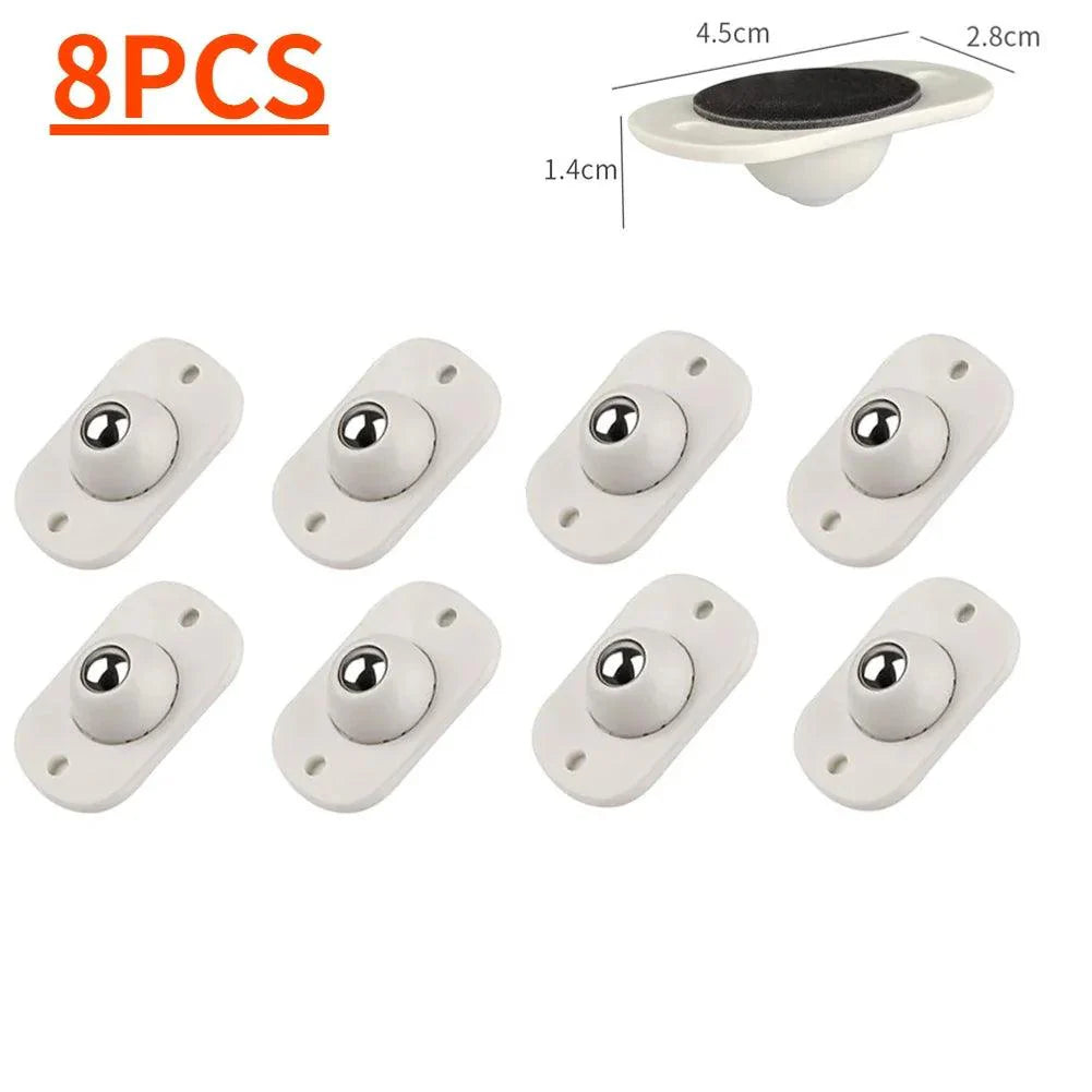 Lisslune | 4PCS Adhesive 360° Swivel Wheels for Effortless Furniture Mobility