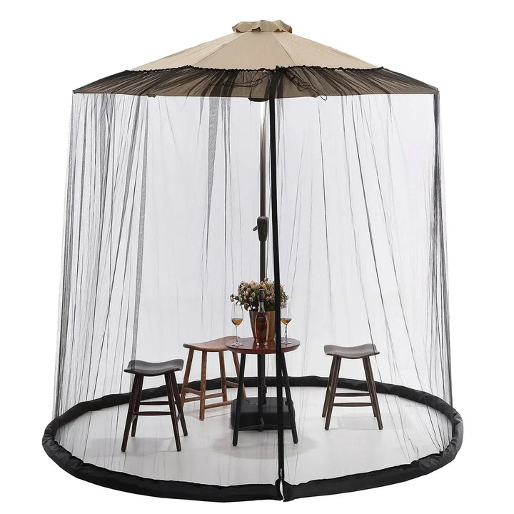 Lisslune | Mosquito net for sun umbrellas up to 4 m – Adjustable & with zipper