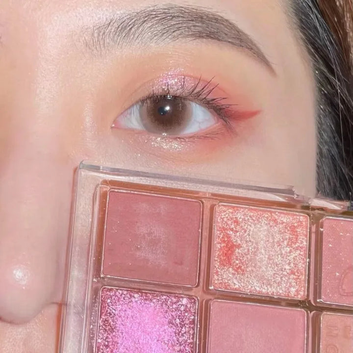 Rynx | 20/9 Colors Peach Blossom Eyeshadow Palette Glitter Cream Shimmer Shine Waterproof Korean Palette Natural Matte Eye Pigments