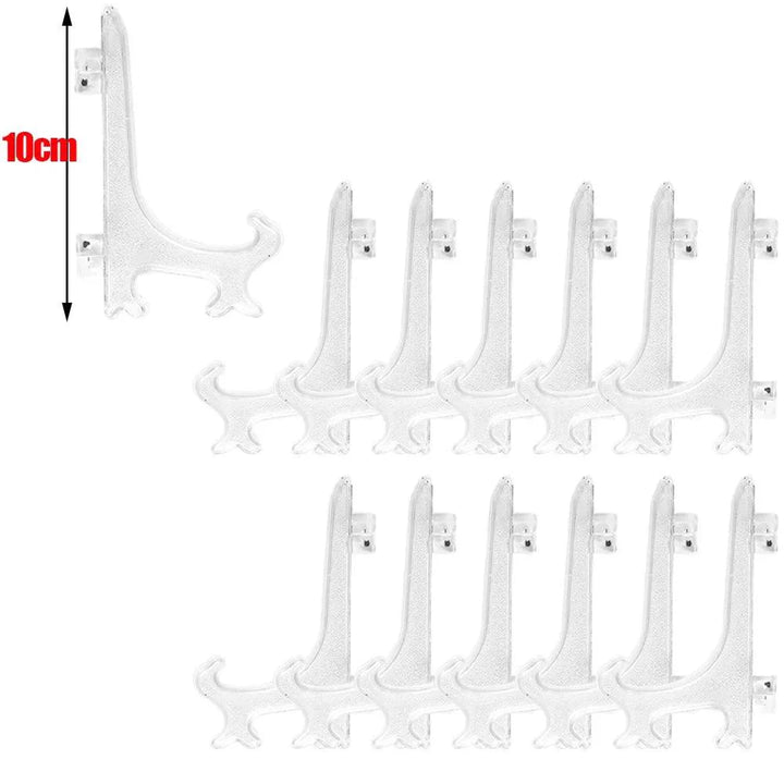 Lisslune | 20-piece versatile display stands in clear and black for stylish home display
