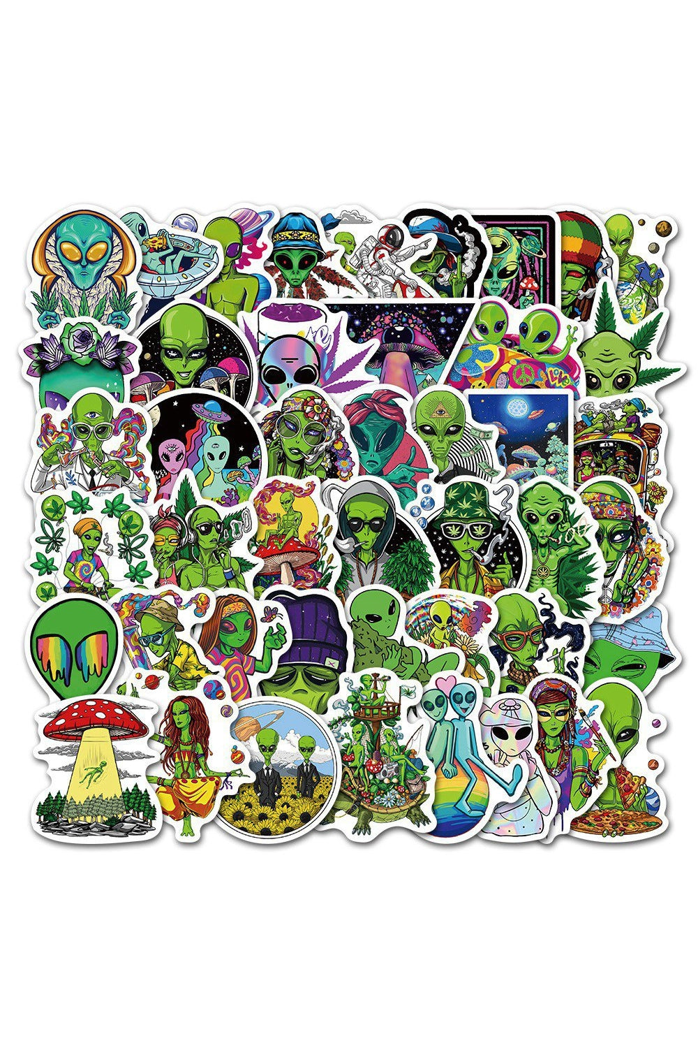 Lisslune | Alien Psychedelic Scrapbooking Stickers