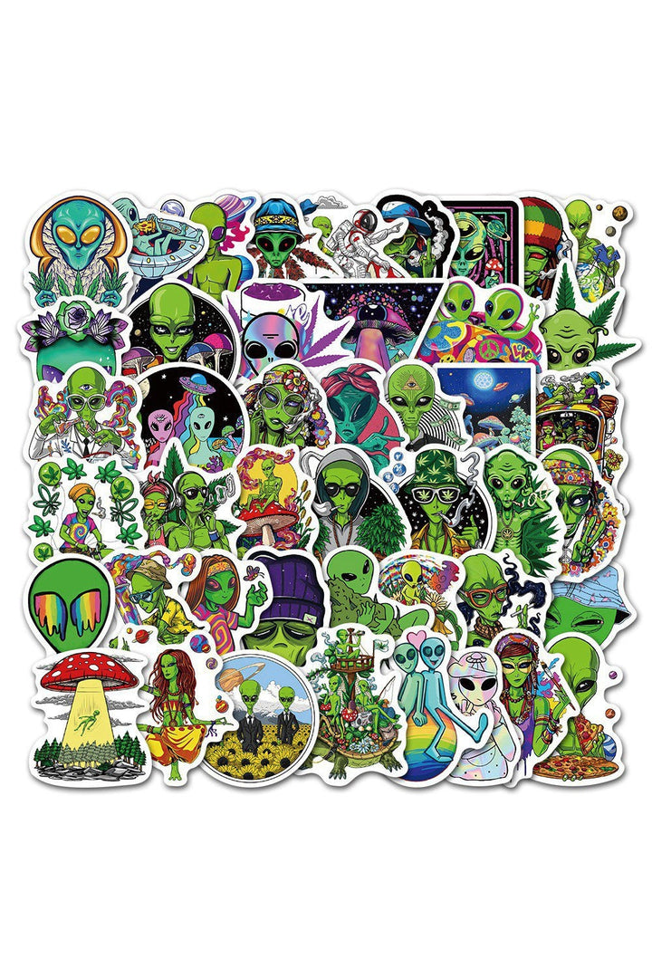 Lisslune | Alien Psychedelic Scrapbooking Stickers