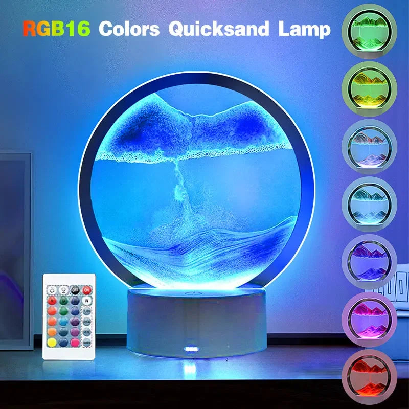 Lisslune | Sandscape Lamp 3D Moving Sand Art