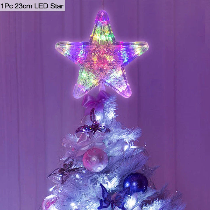 Rynx | LED Glowing Christmas Tree Star Christmas Tree Decoration Lamp 2025 New Year's Decorations For Home Navidad Natal Noel
