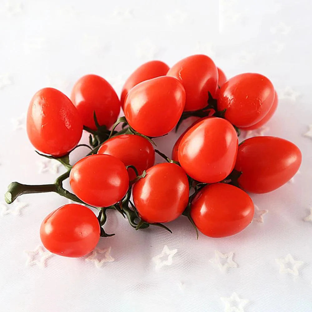 Lisslune | Realistic 19 cm Artificial Cherry Tomato Bunch for Home Decoration and Event Styling